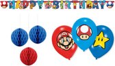 Amscan - Super Mario - Guirlande Happy anniversaire - Bannière lettre - Honeycomb - Ballons - Fête d'enfants - Décoration - Anniversaire.