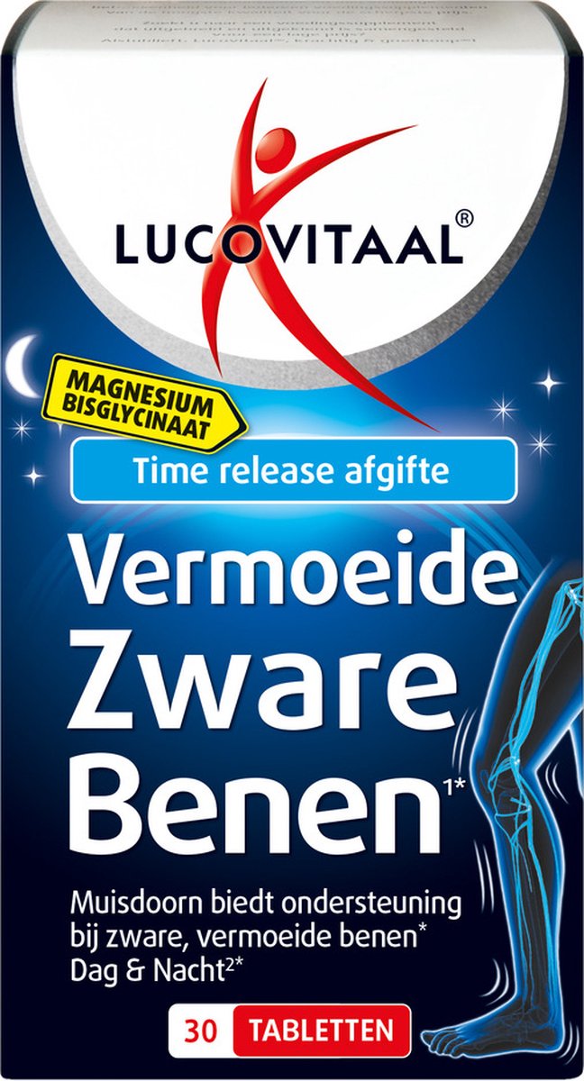 Goedkoopste Lucovitaal - Vermoeide, Zware Benen - 30 tabletten - Voedingssupplement