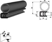 VRR - U-profiel - Klemprofiel rubber - randbescherming 1-4 mm met kraal 002 - Per 5, 10 of 50 meter