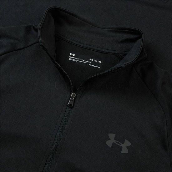 Under Armour UA Tech 2.0 1/2 Zip-BLK Heren Sporttrui - Zwart - Charcoal
