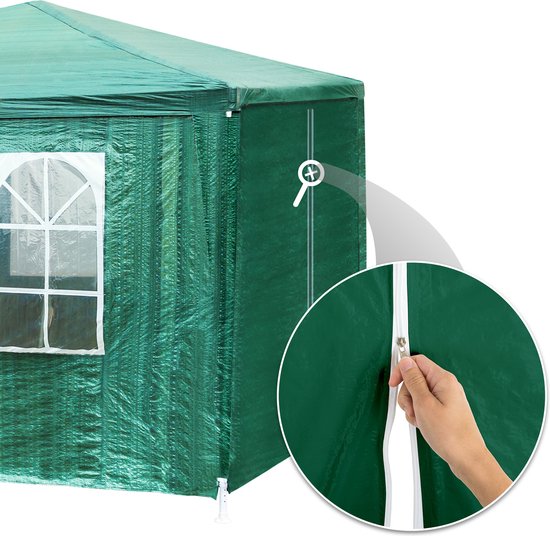 tectake® Paviljoen 3x3, Tuinpaviljoen 3x3, Waterafstotend, In