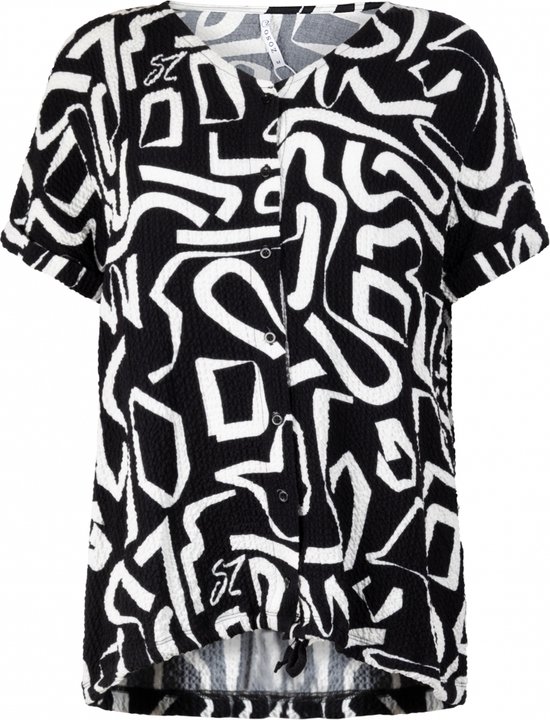 STREET ONE Blouse w tie Detail, off-white, 44