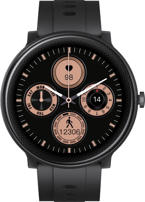 Adatta SW02 Smartwatch | Hartslag - Notificaties - Stappenteller - Waterproof - Zwart