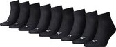 Puma 9-paar Quarter sokken - Elastisch katoen - HRS701219014 - Zwart.