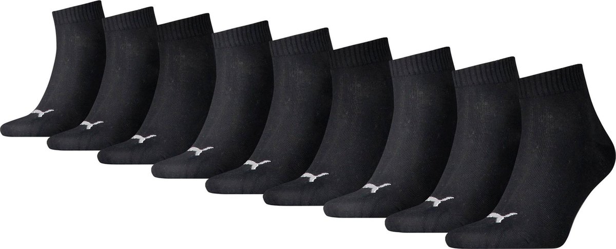 Puma Unisex Sokken 9 Pack Zwart