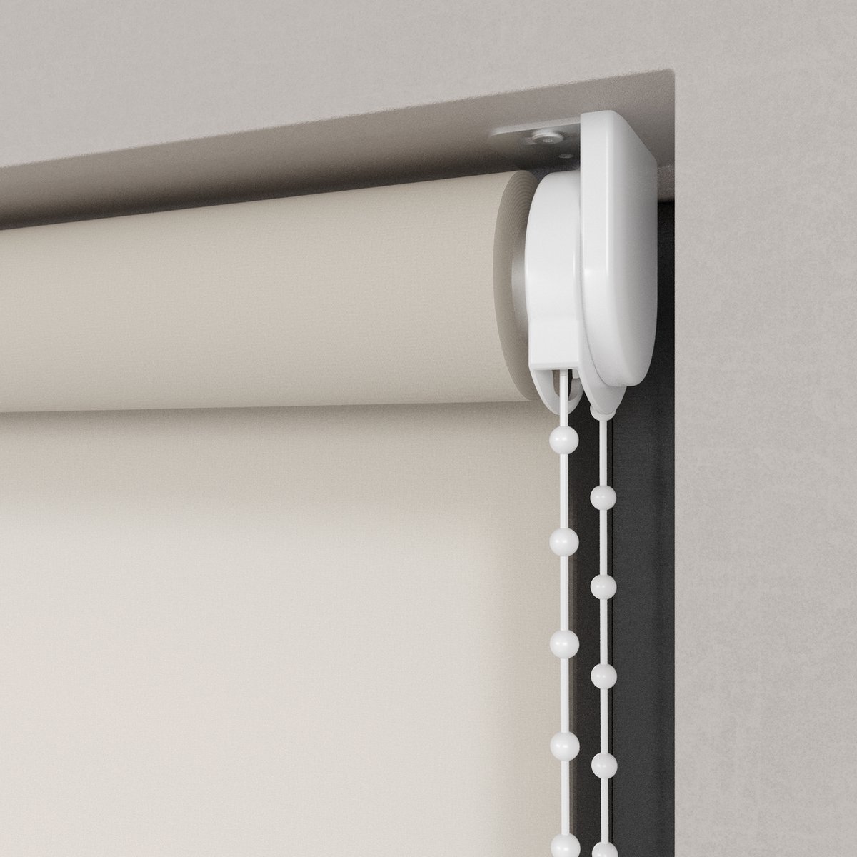 Dutchblinds Rolgordijn - lichtdoorlatend - Beige - 60x190cm - Raamdecoratie op maat