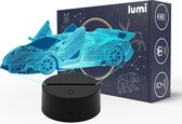 Lumi 3D Lamp - 16 kleuren - Auto - Car - LED Illusie - Bureaulamp - Nachtlampje - Sfeerlamp - Dimbaar - USB of Batterijen - Afstandsbediening - Cadeau voor jongens - Kinderen