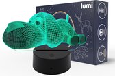 Lampe Lumi 3D - 16 couleurs - Chien - Puppy - Animaux - Illusion LED - Lampe de bureau - Veilleuse - Lampe d'ambiance - Dimmable - USB ou Piles - Télécommande - Cadeau pour enfants - Kids