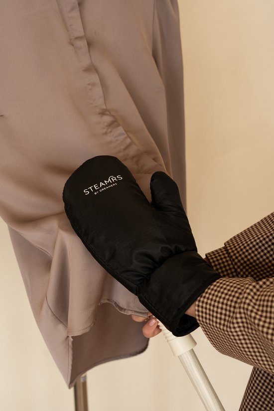 STEAMRS - Stoomhandschoen - Hittebestendige handschoen - Kledingstomer accessoire - Mini strijkplank - stoomhulp - Mouwstrijkhulp - Handschoen voor Kledingstomer - Zwart