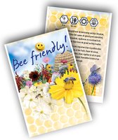 100 promozakjes BIO bloemen bijenmengsel - Bee friendly - organic bio - bloemzaden mengsel bij en vlinder vriendelijk