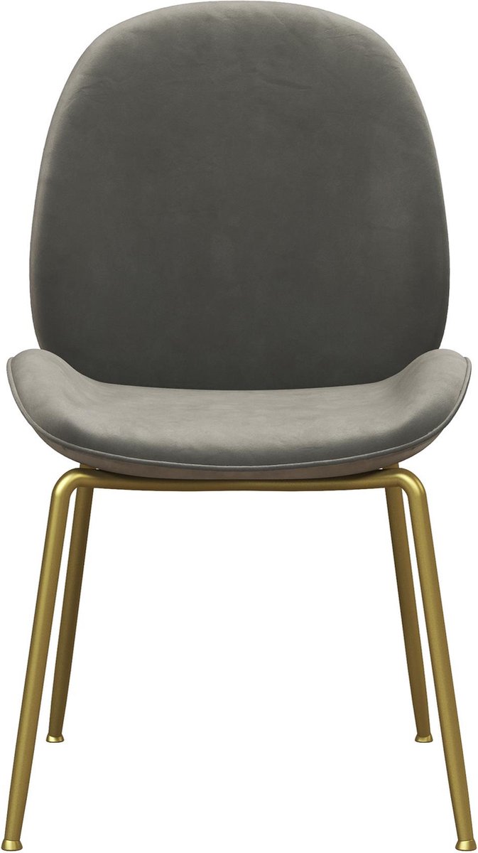Astor-Eetkamerstoel - Grijs Fluweel