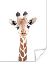 Poster Giraffe - Dieren - Natuur - Portret - 30x40 cm