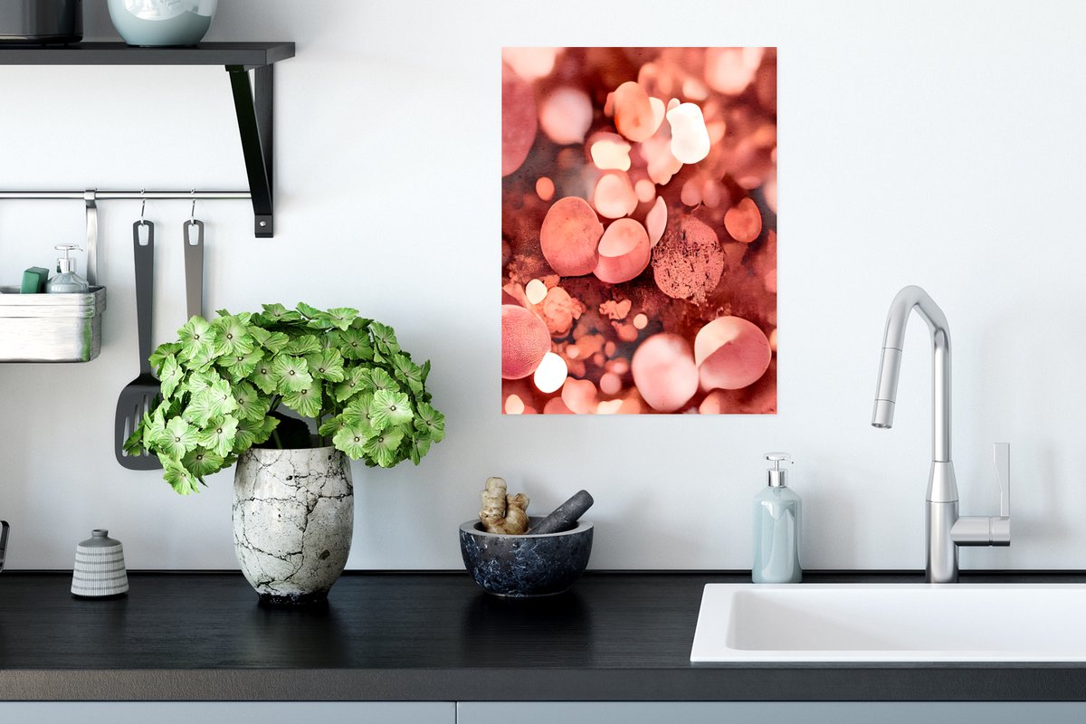 Poster Abstract - Glitter - Roze - Luxe - 30x40 cm