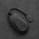 Lederen Autosleutel Hoes Geschikt Voor Mercedes Benz A C E S G Klasse Glc Cla Glb Glb Gls W177 W205 W213 W222 X167 Amg - Suede Accessoires - Type Sleutel D