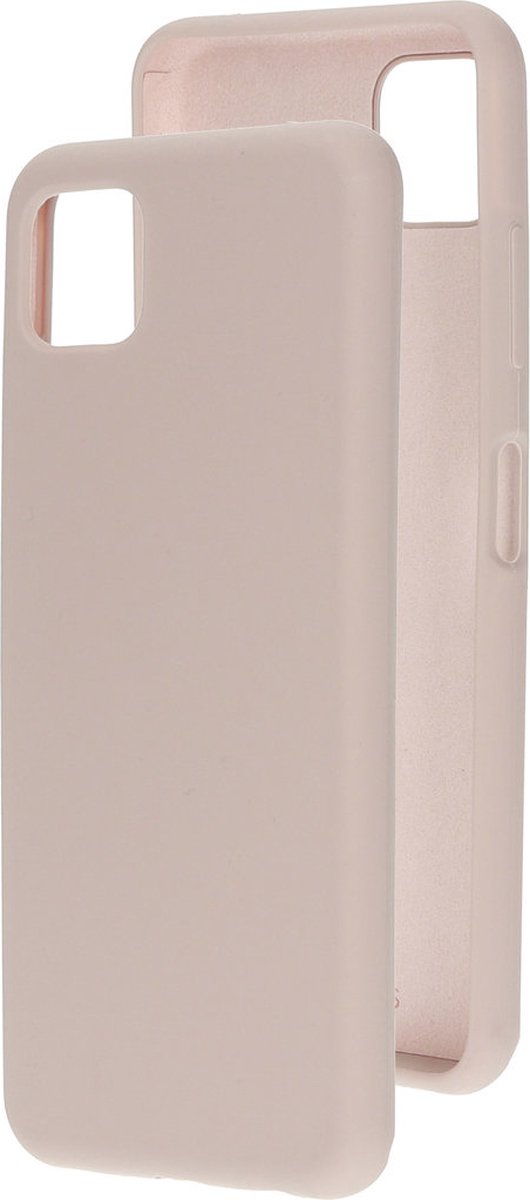 Mobiparts hoesje geschikt voor de Samsung Galaxy A22 5G - Siliconen - Beige Roze