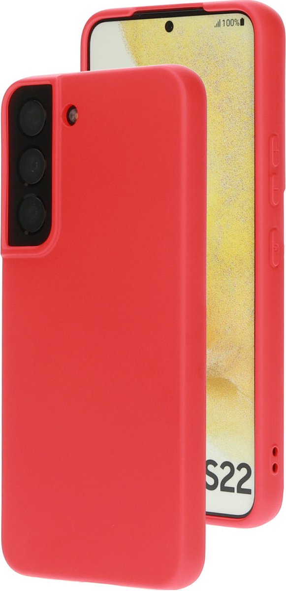 Mobiparts hoesje geschikt voor de Samsung Galaxy S22 - Siliconen - Rood