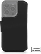 DECODED Modu Wallet Case - iPhone 14 Pro Max - Afneembaar Hoesje met Pasjeshouder - Hoogwaardig Europees Leer - Magnetische Technologie van Apple - Zwart