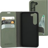 Mobiparts hoesje geschikt voor Samsung Galaxy S23 - Wallet/Boekhoesje - Eco Leer - Magneet Sluiting - Opberg vakken - Groen