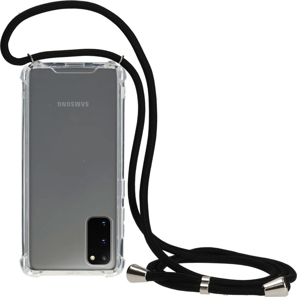 Mobiparts Lanyard Case Samsung Galaxy S20 4G/5G - Zwart Cord