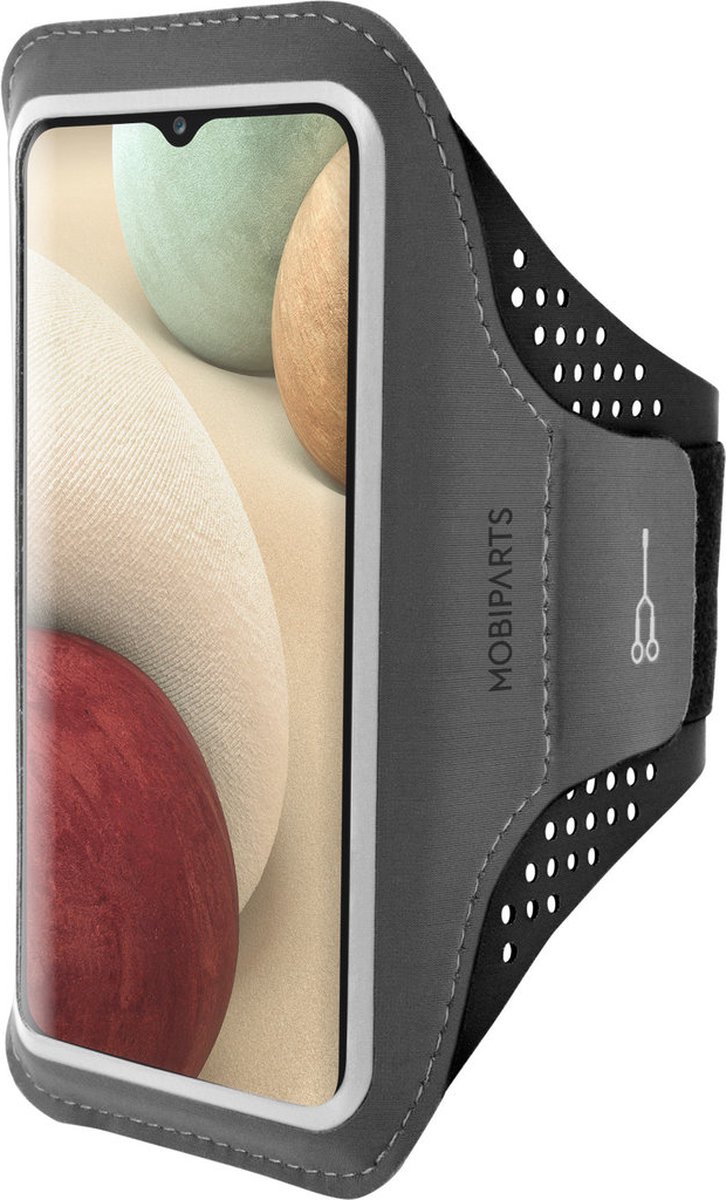 Hardloop Sportarmband geschikt voor Samsung Galaxy A12 - Zwart - Mobiparts