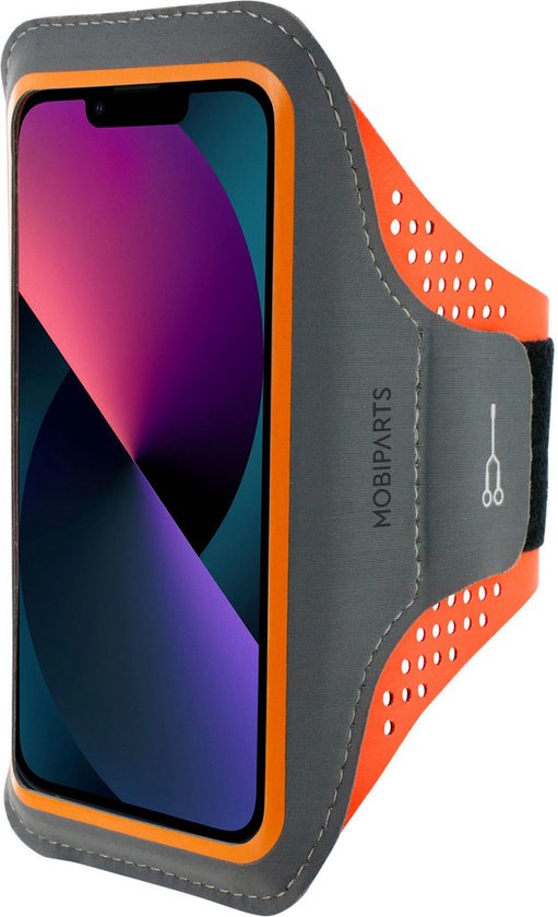 Hardloop Sportarmband geschikt voor Apple iPhone 13 Pro - Oranje - Mobiparts