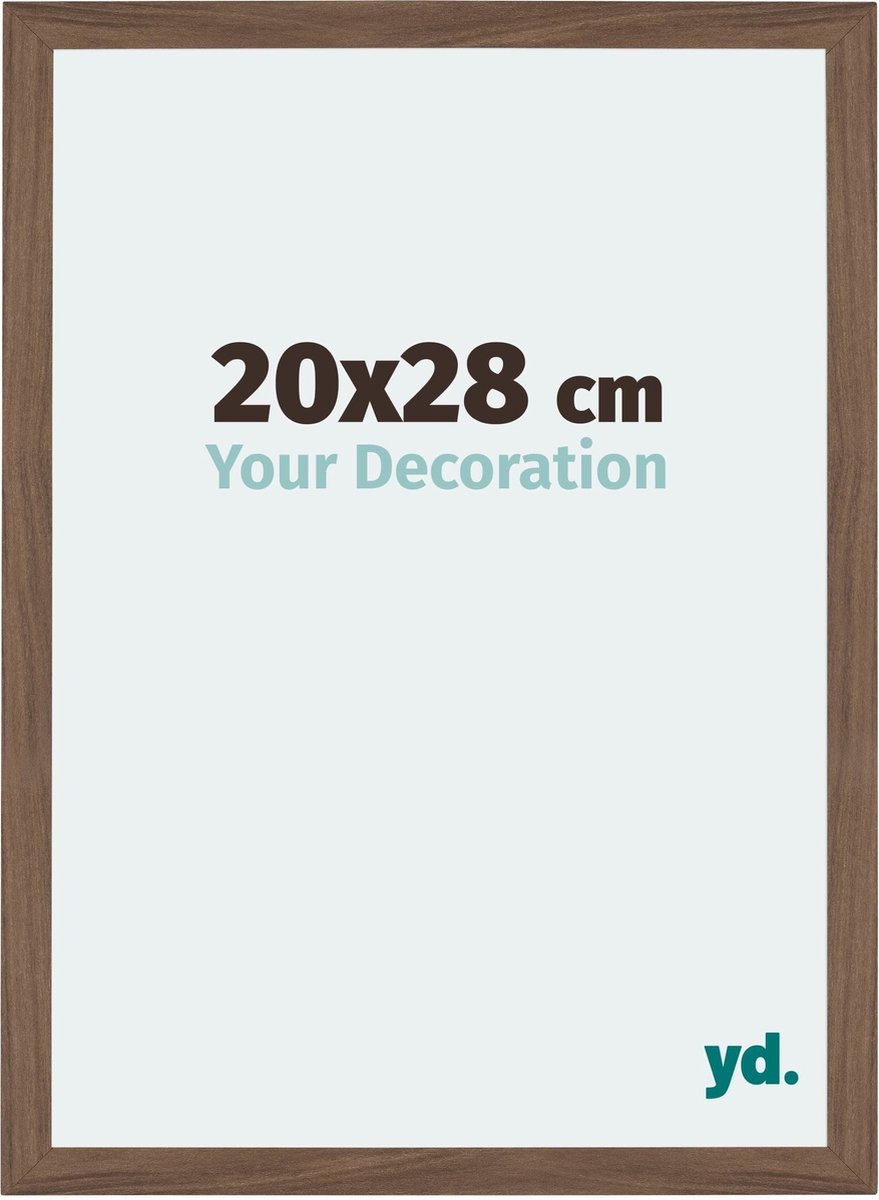 Your Decoration - Fotolijst 20x28 cm - MDF - Walnoot Donker - Mura