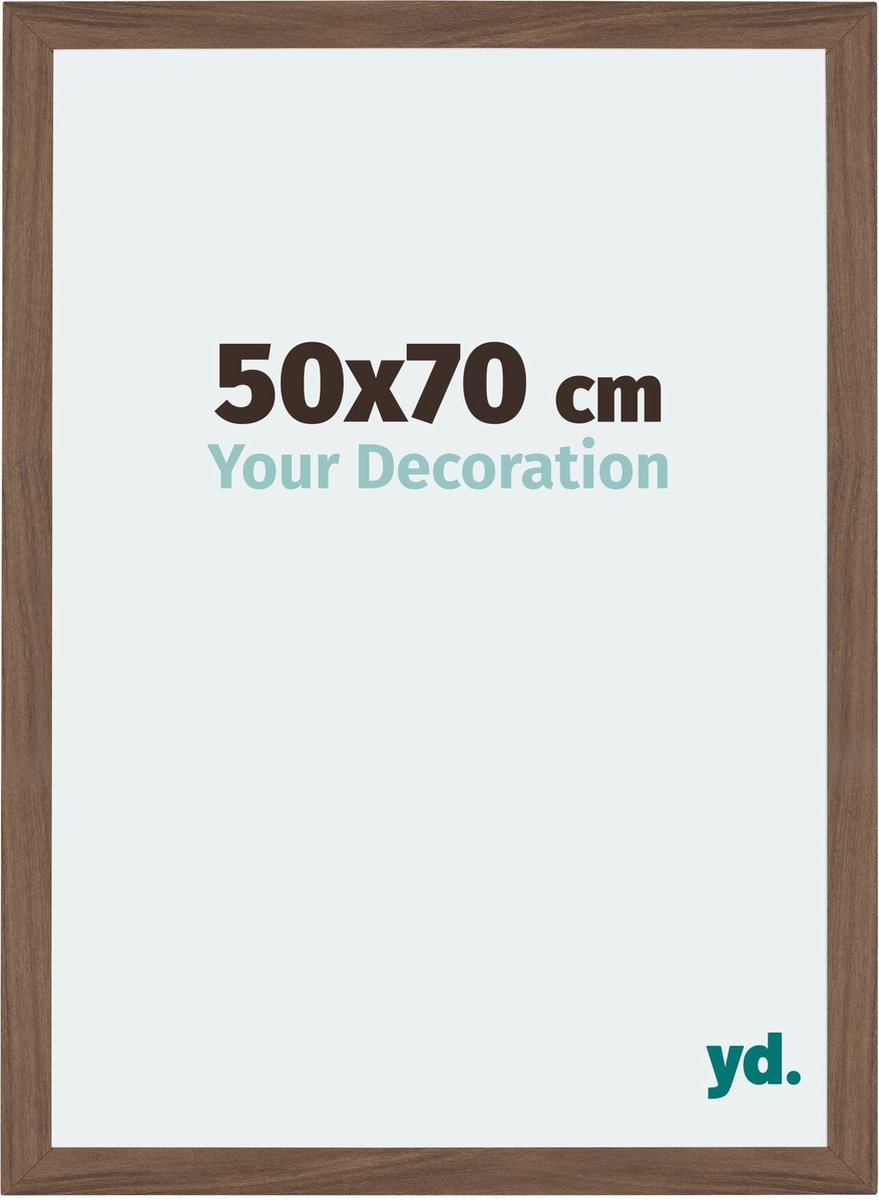 Your Decoration - Fotolijst 50x70 cm - MDF - Walnoot Donker - Mura