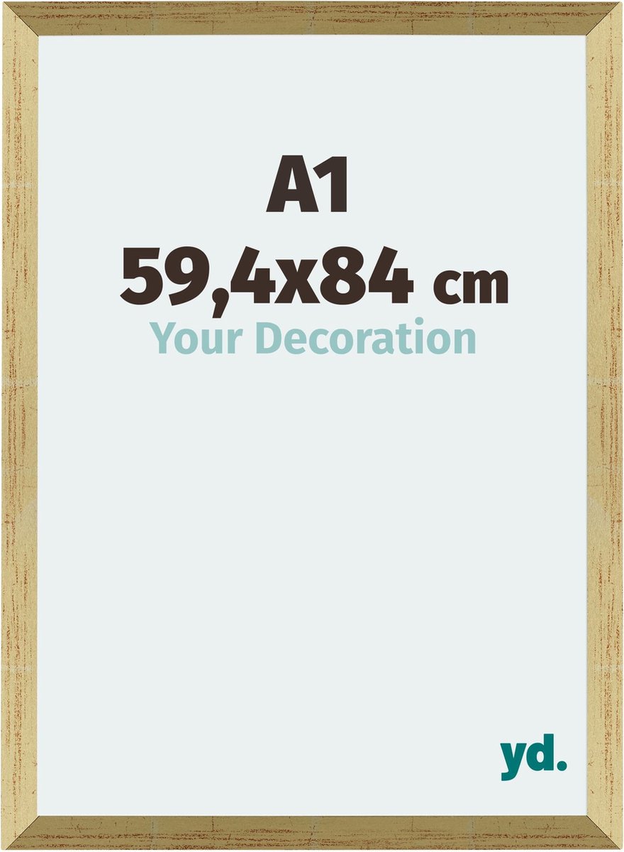 yd. Your Decoration - Fotolijst A1 59,4x84 cm - MDF - Goud Glans - Mura