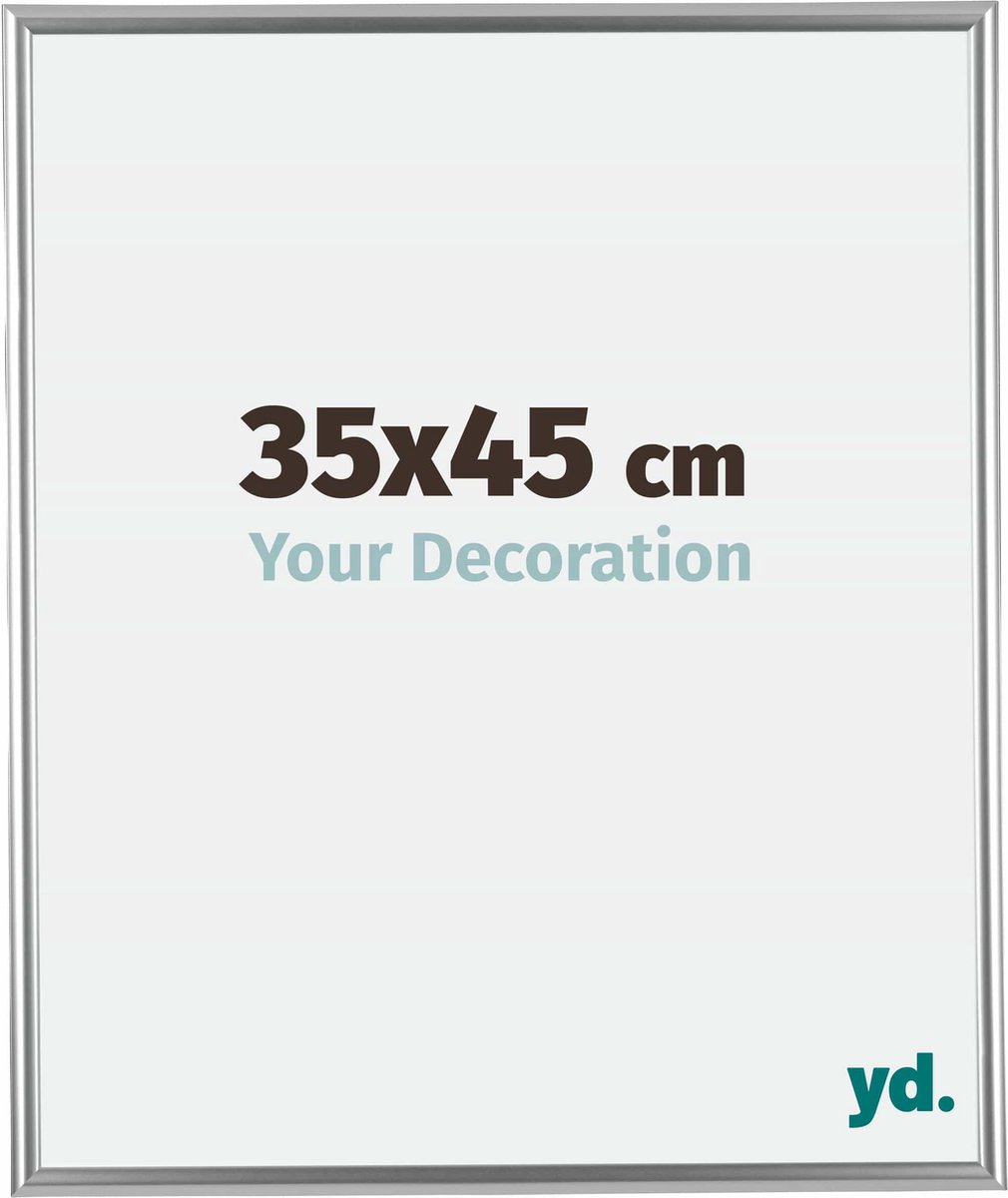 yd. Your Decoration - Fotolijst 35x45 cm - Kunststof - Zilver - Bordeaux