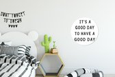 WallCircle - Wandcirkel - Muurcirkel - Quotes - Positief - Spreuk - Zwart wit - Aluminium - Dibond - ⌀ 30 cm - Binnen en Buiten