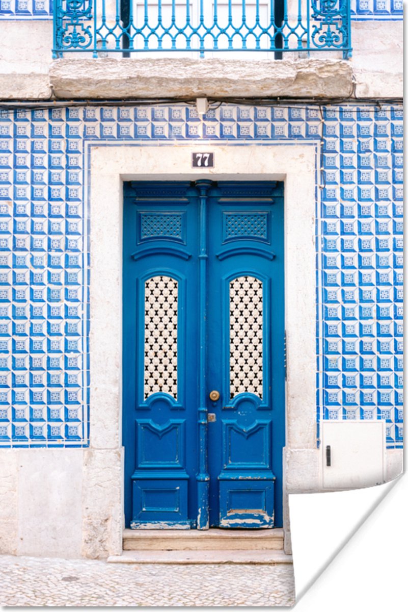 Blauw - Deur - Hout - Architectuur