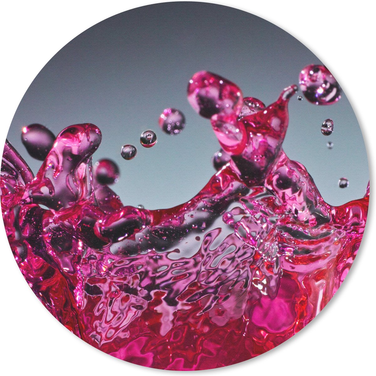 Muismat rond 50x50 cm - Mousepad Water - Abstract - Roze - Druppels - Ronde muismatten