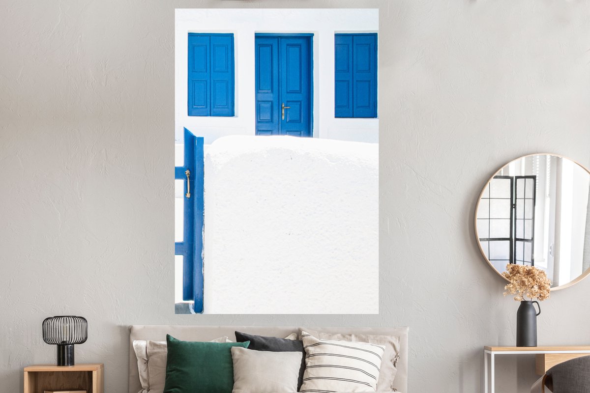 Architectuur - Hek - Wit - Blauw - Deuren