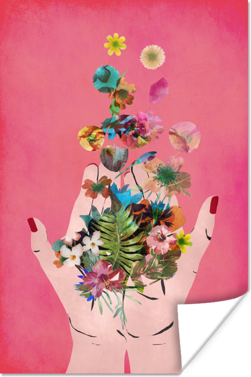 Bloemen - Abstract - Roze - Kunst