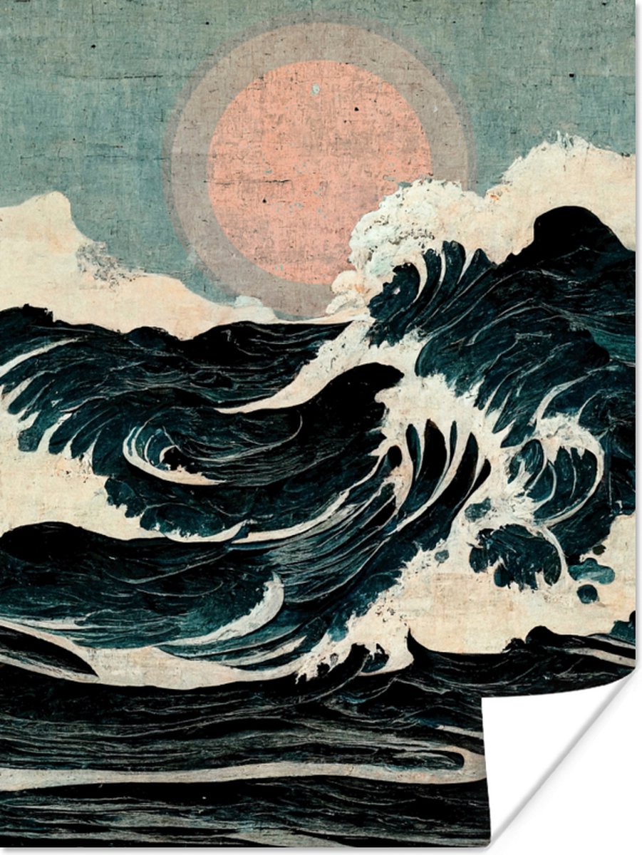 Vintage - Zee - Golven - Zon