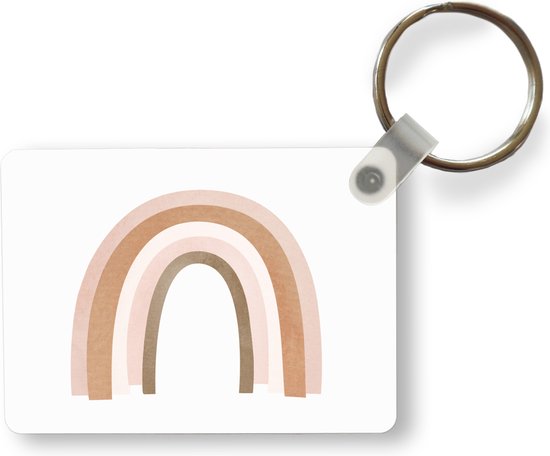 Porte-clés - Abstrait - Art - Arc-en-ciel - Motif - Cadeaux - Plastique