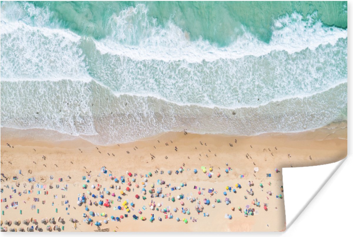 Poster Zee - Strand - Parasols - Water - Zomer - 180x120 cm XXL
