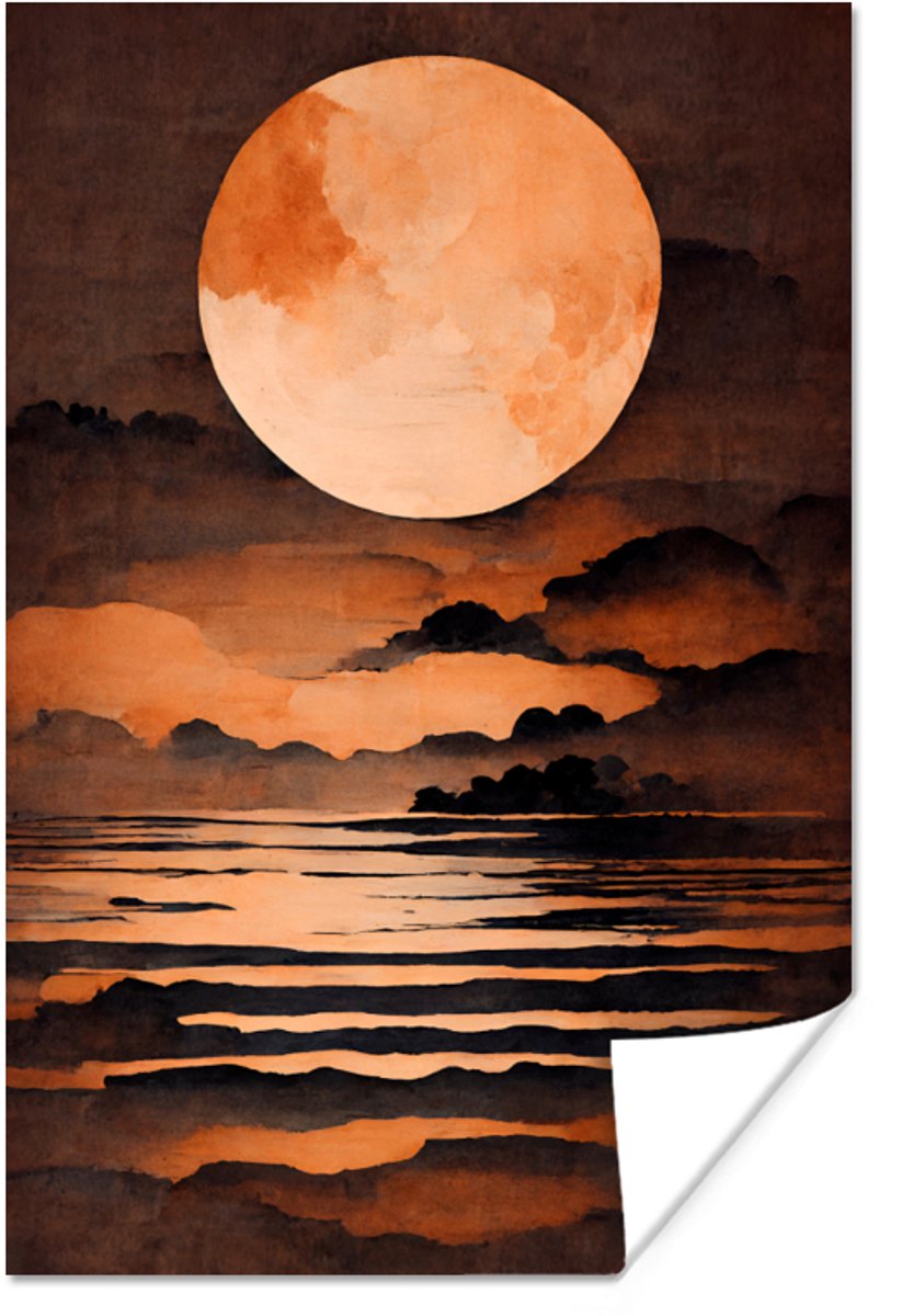 Maan - Pastel - Rood - Vintage