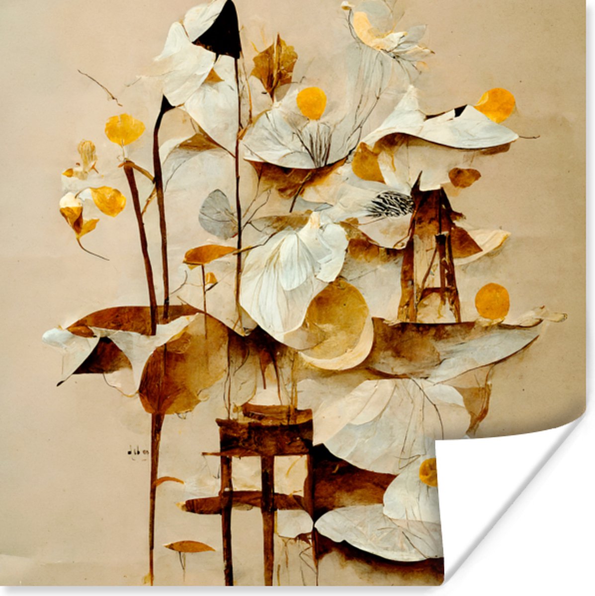 Bloemen - Wit - Planten - Vintage
