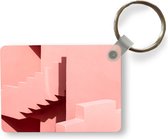 Sleutelhanger - Roze - Architectuur - Trappen - Pastel - Uitdeelcadeautjes - Plastic