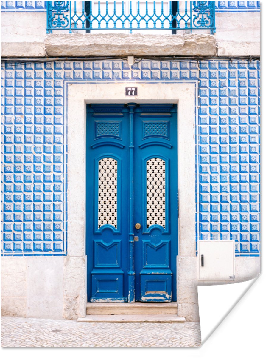 Blauw - Deur - Hout - Architectuur