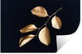 Stickers muraux - Feuille autocollante - Feuilles - Branche - Or - Luxe - 120x80 cm - Film adhésif - Stickers muraux chambre d'enfant - Papier peint autocollant - Papier peint autocollant - Feuille autocollante
