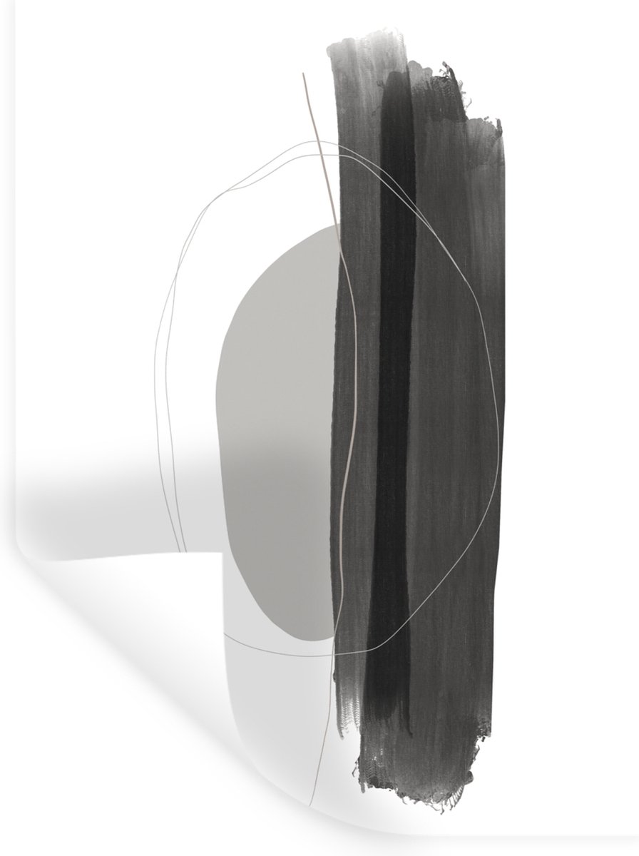 Muurstickers - Sticker Folie - Abstract - Verf - Minimalisme - 60x80 cm - Plakfolie - Muur