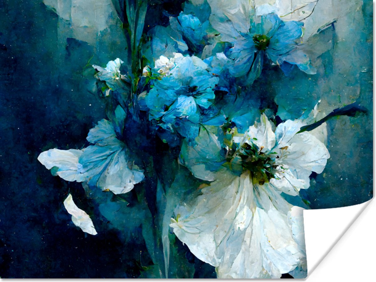 Bloemen - Boeket - Verf - Blauw