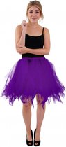 Petticoat paars M/L - elastische tailleband - Carnaval thema feest party optocht fun festival