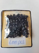 Parels voor voorwerpen (bv. beer) te beplakken - 2 zakjes - 6mm - zwart