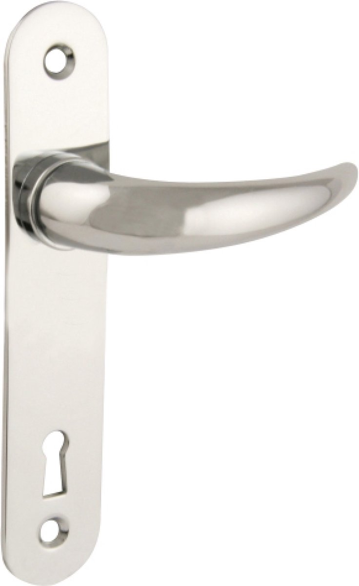 Gsv krukstel 5968 kortschild messing gepolijst chroom 80mm / voor klavierslot per paar gv ( a 1 pr )