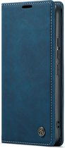 Casemania Hoesje Geschikt voor Google Pixel 7A Navy Blue - Portemonnee Book Case