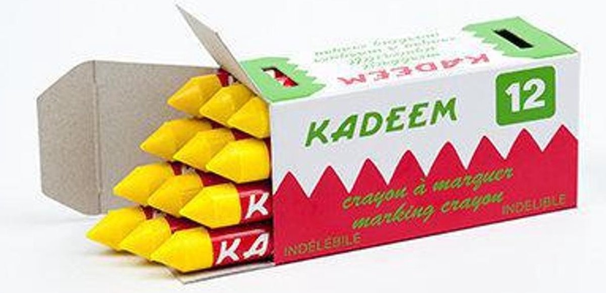 Kadeem Merkkrijt Onuitwisbaar - 12 stuks - Geel