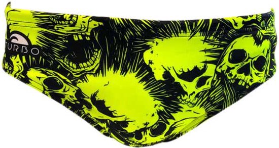 TURBO Skull Punk Zwemslip Heren - Yellow
